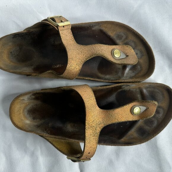 Birkenstock Gizah Leather Cork Sandals  - Size 41 - Picture 5 of 10